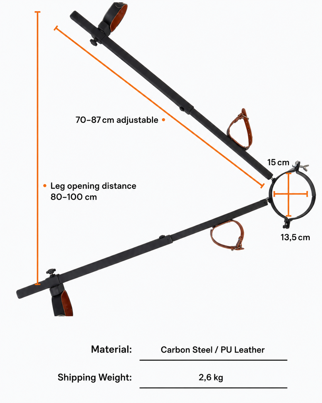 BDSM Spreader Bar - Bondage Bar - Spreidstang