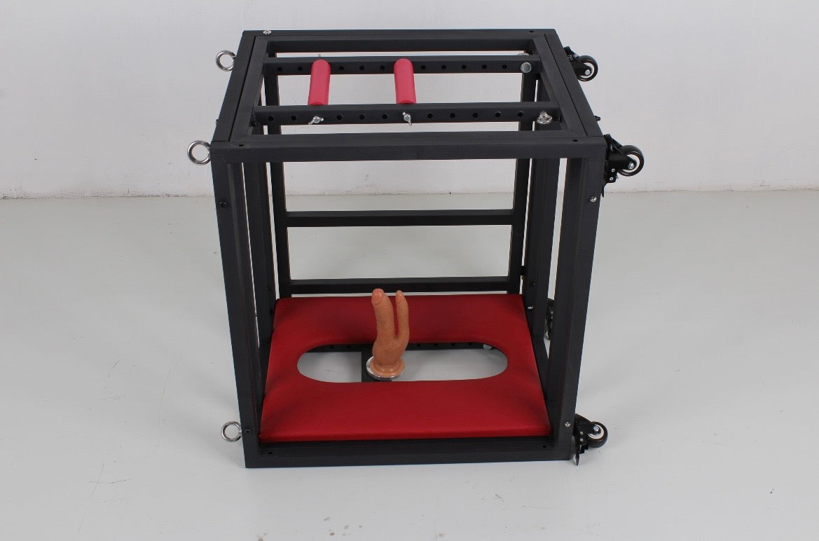 Premium BDSM Kooi op Wielen – Stalen Bondage Cage met Vergrendeling