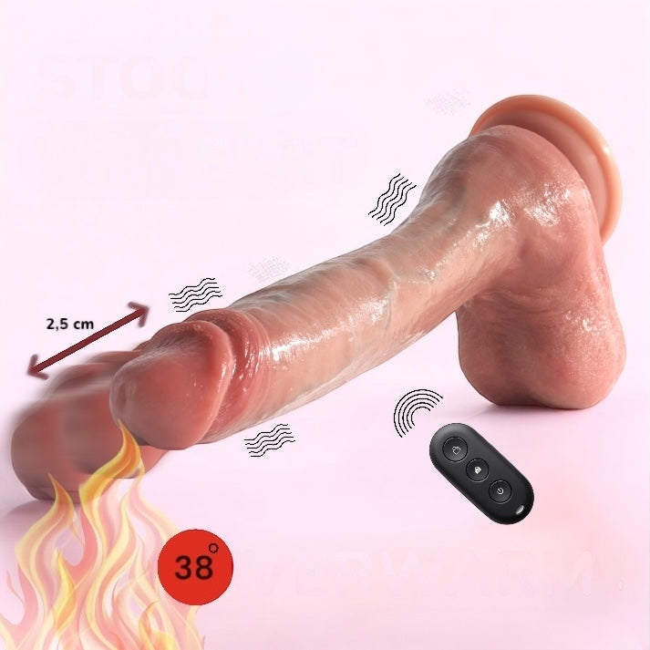 Verwarmende Vibrator Dildo met Zuignap