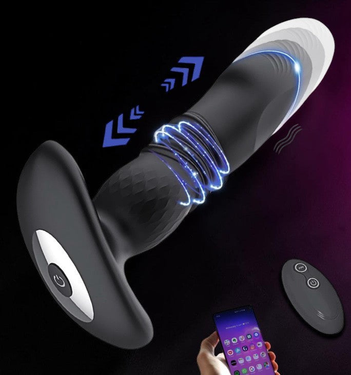 MISTERDOLL – Online shop - Mannelijke sekspoppen en Torso's in Nederland 🇳🇱  & België 🇧🇪 black silicone smart anal vibrator with app control